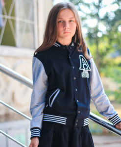 Куртка-Бомбер «Альфа», кардиган для мальчиков и девочек, темно-синий